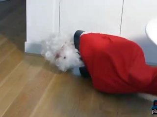 Santa fucks vỏ bom jasmin jae cứng với của anh ấy monstercock