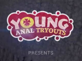 Young Anal Tryouts - Dude teases stunner